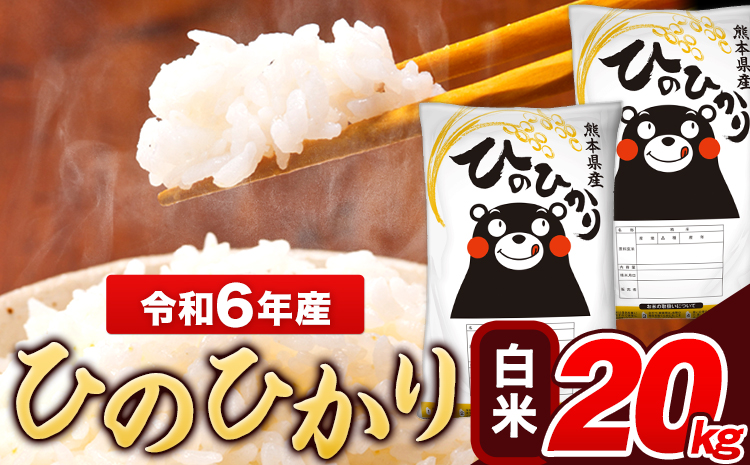 米 令和6年産 ひのひかり 白米 20kg 《7-14日以内に出荷予定(土日祝除く)》 5kg×4袋 熊本県産 米 精米 ひの 長洲町