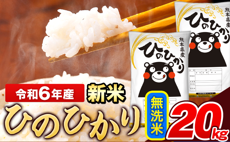 米 令和6年産 新米 ひのひかり 無洗米 20kg 《11月-12月より出荷予定》  5kg×4袋 熊本県産 米 精米 ひの 長洲町