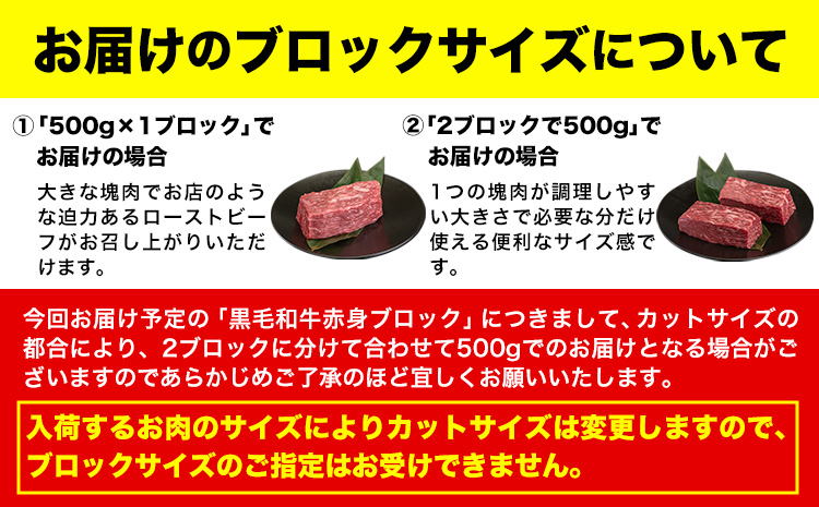 牛肉 くまもと黒毛和牛 外モモ 赤身 ローストビーフ用 ブロック 500g 牛肉 冷凍《30日以内に出荷予定(土日祝除く)》 黒毛和牛 ローストビーフ 熊本県 長洲町