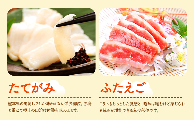 馬刺し 馬刺し 6種 食べ比べ 280g 株式会社利他フーズ《30日以内に出荷予定(土日祝除く)》 上赤身 中トロ 大トロ ふたえご ロース たてがみ 希少部位 国産 冷凍 生食用 肉 馬肉 ふるさと納税馬刺し 送料無料 馬刺 ばさし 名物