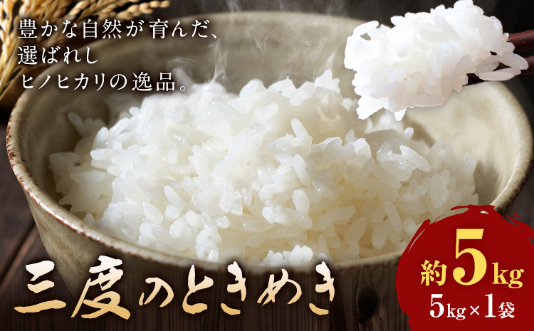 令和7年産 米 三度のときめき 5kg くまもと食彩の力《60日以内に出荷予定(土日祝除く)》熊本県 長洲町 お米 ひのひかり ヒノヒカリ こめ コメ