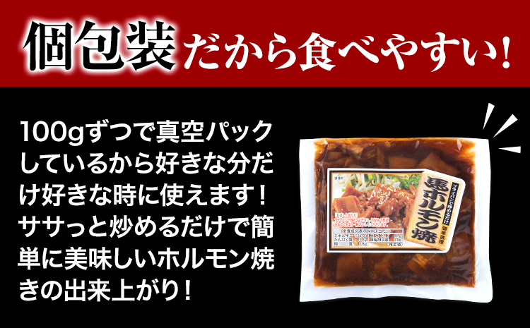 馬ホルモン焼 10個セット 10人前 (100g×10個) 株式会社千興ファーム《60日以内に出荷予定(土日祝除く)》 熊本県 長洲町 ホルモン ホルモン焼き 馬ホルモン 馬 馬肉 タレ たれ 個包装 おつまみ 送料無料 大人気 簡単調理