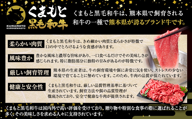 くまもと黒毛和牛 ウデ・モモ 赤身切り落とし 1000g 牛肉 冷凍 《30日以内に出荷予定(土日祝除く)》冷凍庫 個別 取分け 小分け 個包装 モモ スライス 肉 お肉 しゃぶしゃぶ すき焼き A5 A4 長洲町