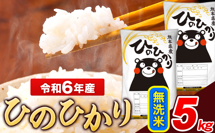 米 令和6年産 ひのひかり 無洗米 5kg 《7-14日以内に出荷予定(土日祝除く)》  5kg×1袋 熊本県産 米 精米 ひの 長洲町