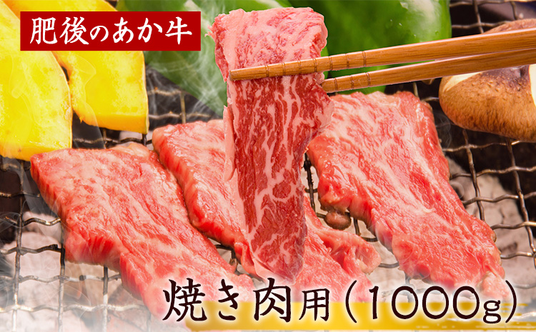 肥後のあか牛 焼き肉用 1000g 長洲501 熊本 特産 あか牛《90日以内に出荷予定(土日祝除く)》