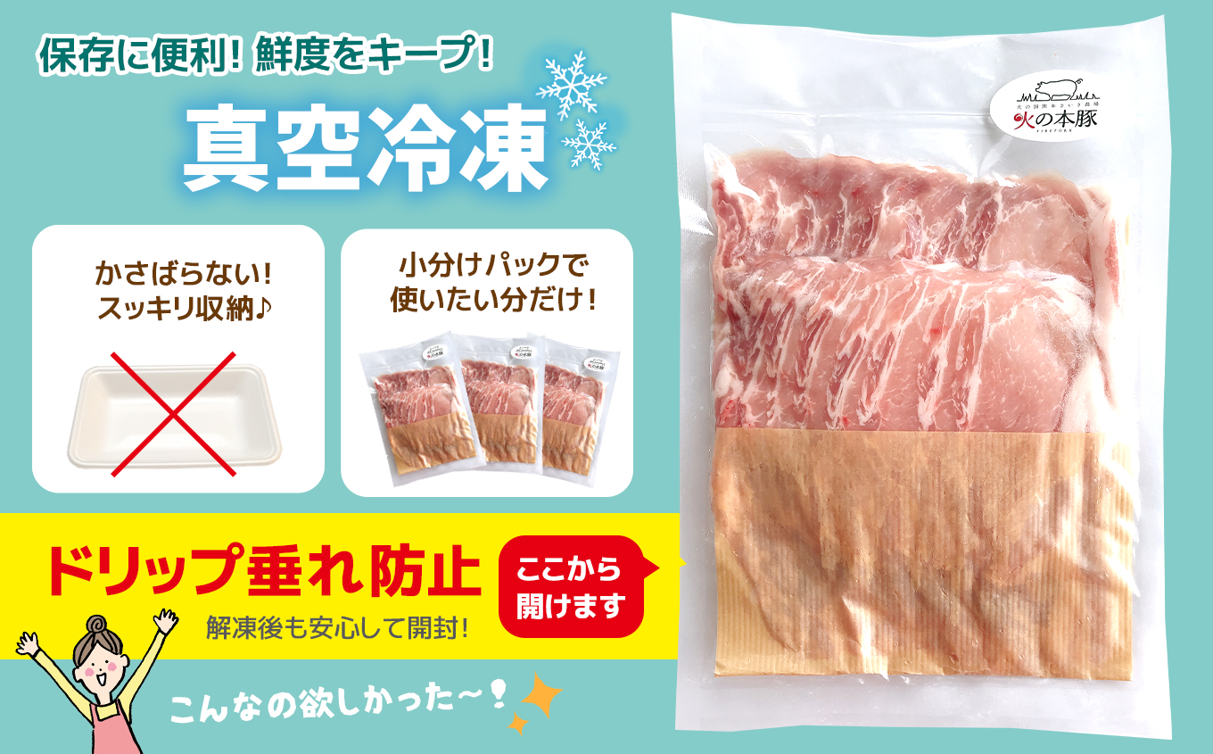 【定期便8回】しゃぶしゃぶ用！グランプリ受賞の豚ロース 1500g ( 300g × 5 )  | 熊本県 熊本 くまもと 和水町 なごみ 豚肉 肉 豚ロース 300g 5パック 小分け 地域ブランド 定期便 定期 8回