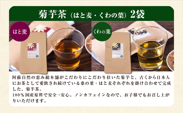 菊芋ポリポリとお茶(15包入り)セット お茶【はと麦&くわの葉】《30日以内に出荷予定(土日祝除く)》熊本県 大津町 菊芋茶 FSSC22000取得 株式会社阿蘇自然の恵み総本舗