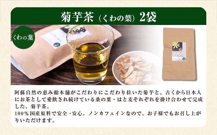 菊芋ポリポリとお茶(15包入り)セット お茶【くわの葉&くわの葉】《30日以内に出荷予定(土日祝除く)》熊本県 大津町 菊芋茶 FSSC22000取得 株式会社阿蘇自然の恵み総本舗