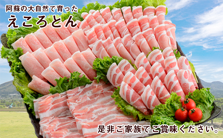 えころとん・ 大満足の 豚 肉 4種計1200g　豚肉 しゃぶしゃぶ セット《60日以内に出荷予定(土日祝除く)》 熊本県産 有限会社 ファームヨシダ 冷凍