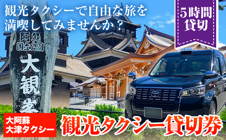 大阿蘇大津タクシー 観光タクシー 5時間貸切券 肥後おおづ観光協会 《45日以内に出荷予定(土日祝除く)》 熊本県 大津町 タクシー 貸切券 旅行 観光 熊本観光 家族旅行