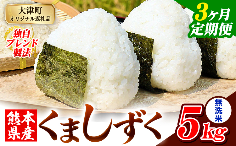 【3ヶ月定期便】無洗米 熊本県産 ブレンド米 くましずく 5kg 熊本県産 ふるさと納税 無洗米 米 こめ ふるさとのうぜい コメ お米 おこめ《お申込み翌月から出荷》