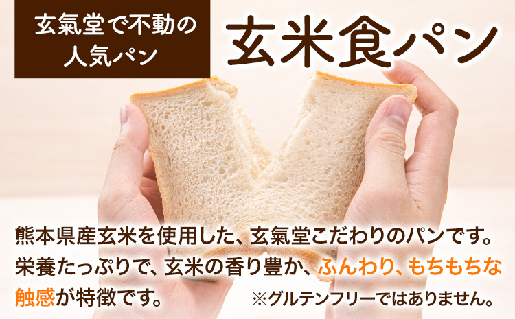 玄米80食パン4斤セット 玄氣堂《60日以内に出荷予定(土日祝除く)》 熊本県 菊池郡 大津町 食パン パン 玄米 玄米パン 冷凍便