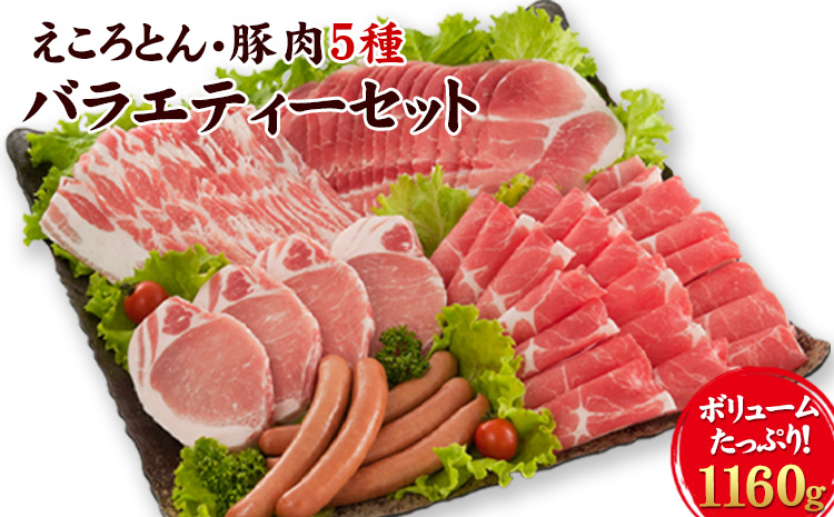 えころとん・豚肉5種(計1160g) バラエティーセット 熊本県産 有限会社ファームヨシダ　《60日以内に出荷予定(土日祝除く)》