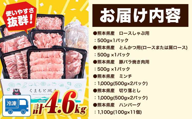 数量限定★生産者応援★ 豚肉 小分け バラエティ セット うまか ポーク しゃぶしゃぶ 切り落とし 豚ロース バラ 豚バラ 豚バラ肉 スライス 4.6kg 4600g 4kg 以上 真空 お楽しみセット 不揃い 数量限定 簡易包装 冷凍配送 1セット《30日以内に出荷予定(土日祝除く)》