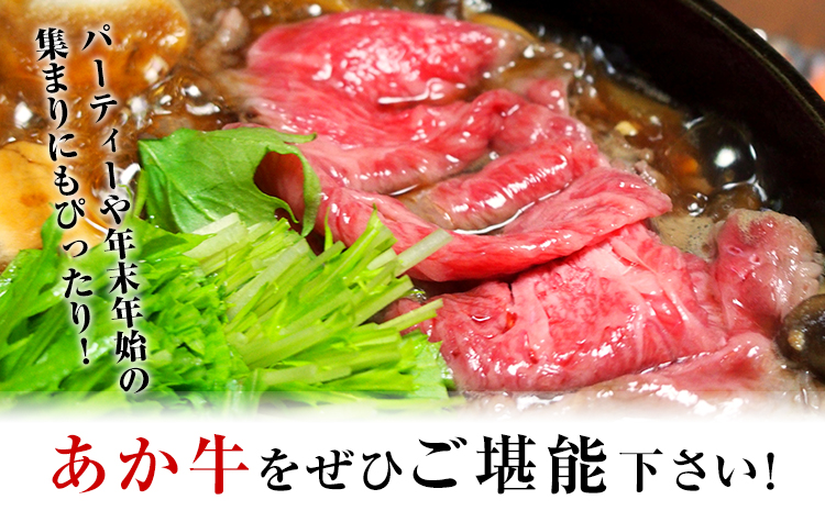 肥後のあか牛 すき焼き用 1000g 株式会社KAM Brewing《90日以内に出荷予定(土日祝除く)》 熊本県産 熊本県大津町