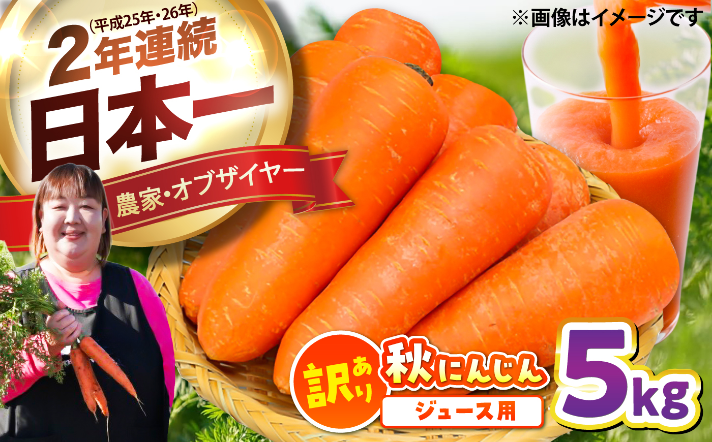 【先行予約】【2026年12月順次発送開始】ジュース用秋にんじん5kg (訳あり) / にんじん ニンジン 規格外 ジュース β-カロテン 食物繊維 抗酸化作用 熊本県産 菊陽町 【株式会社 まゆみ農園】 [BHCW018]