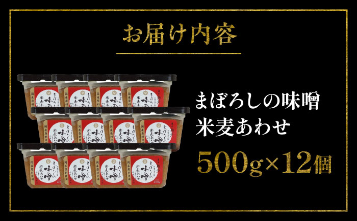 まぼろしの味噌 米麦あわせ 500g×12個セット【株式会社山内本店】 [BHAE024]
