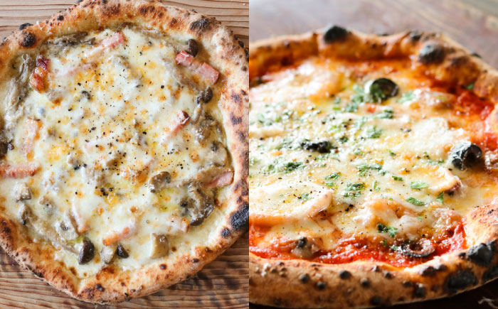 【 ナポリピッツァ 専門店 が作る 薪窯焼き 冷凍 ピッツァ セット 】 フンギ × 2枚、 カラマーロ × 1枚 合計3枚(約1.04kg)【堀川ピッツァ】 [BHBV010]