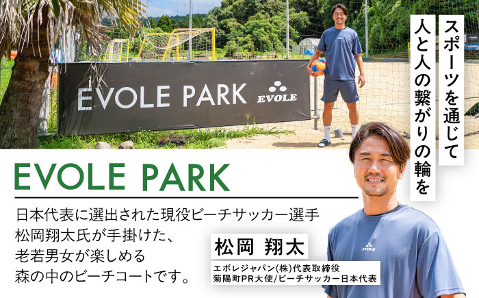エボレパーク 2面1時間利用 利用券 ビーチスポーツ ビーチバレー ビーチサッカー スクール ダイエット 運動 レクリエーション イベント フェス 菊陽町 熊本【エボレジャパン株式会社】 [BHBC012]