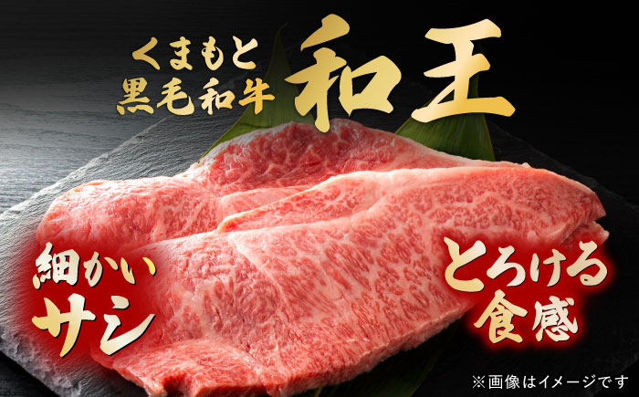 くまもと黒毛和牛 「和王」　サーロインステーキ ・ 「和王」　ロース すきやき用 食べ比べセット 計約800g / 牛肉 和王 黒毛和牛 サーロイン ロース 熊本県 菊陽町 【菊池地域農業協同組合】 [BHBQ006]