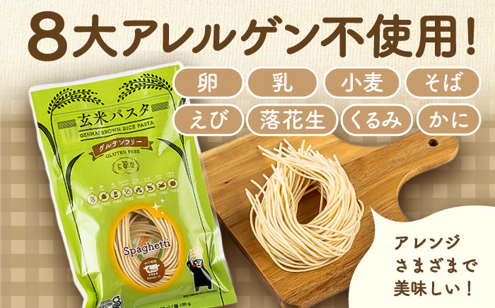 【全3回定期便】玄米パスタ スパゲッティ10袋セット / 玄米 パスタ 特産品 熊本【株式会社熊本玄米研究所】 [BHAF016]