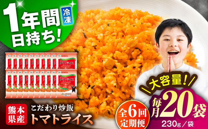 【全6回定期便】熊本県産 こだわり 炒飯 トマトライス 230g×20袋 合計4.6kg【ユーユーフーズ株式会社】 [BHCS018]