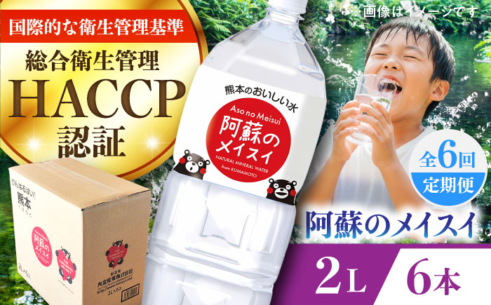 【全6回定期便】阿蘇のメイスイ 2L 6本×1ケース 天然水 水 ミネラルウォーター 備蓄 熊本 菊陽町 【丸富産業株式会社】 [BHDG025]