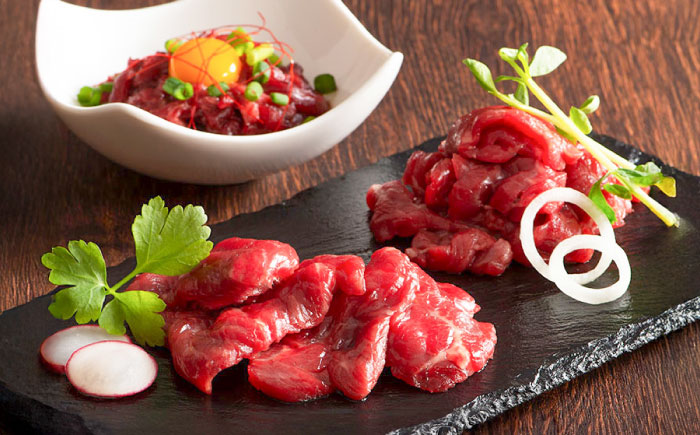 【年内発送は12月11日ご入金分まで！】ふじ馬刺し特選詰合せ【華】 / 食べ比べ 国産 馬肉 赤身 熊本県 菊陽町 【株式会社フジチク】 [BHAD107]