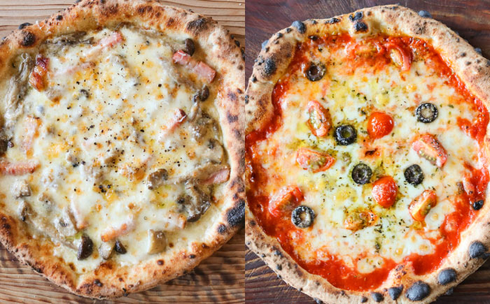 【 ナポリ ピッツァ専門店 が作る 薪窯焼き 冷凍 ピッツァ セット 】 フンギ × 2枚、 ロマーナ × 1枚 合計3枚(約1kg)【堀川ピッツァ】 [BHBV011]