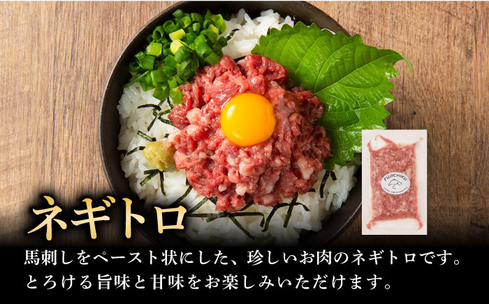 【全3回定期便】【熊本特産】赤身馬刺し3種とネギトロの詰め合わせ 3891【株式会社フジチク】 [BHAD066]