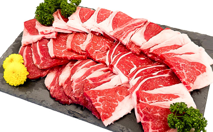 熊本あか牛 焼肉用カット(バラ ロース) 約500g / 熊本県 あか牛 あかうし 和牛 焼肉 ロース バラ 牛肉 お肉 褐毛和種 冷凍 国産【五右衛門フーズ】 [BHCY045]