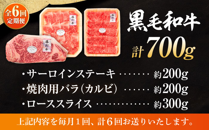 【全6回定期便】くまもと黒毛和牛「藤彩牛」サーロインステーキと2種の食べ比べ  3903【株式会社フジチク】 [BHAD046]