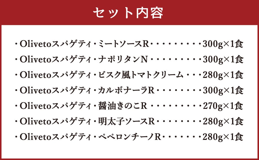 【植竹隆政シェフ監修】 Oliveto スパゲティ 7種類 食べ比べ セット パスタ 冷凍 調理済