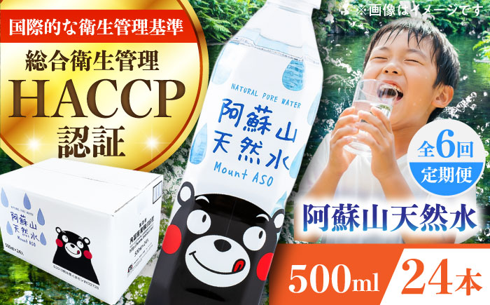 【全6回定期便】阿蘇山天然水 500ml 24本×1ケース 天然水 水 ミネラルウォーター 備蓄 熊本 菊陽町【丸富産業株式会社】 [BHDG009]