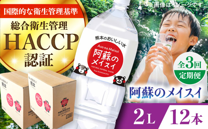 【全3回定期便】 阿蘇のメイスイ 2L 計12本(6本×2ケース) 天然水 水 ミネラルウォーター 備蓄 熊本 菊陽町【丸富産業株式会社】 [BHDG028]