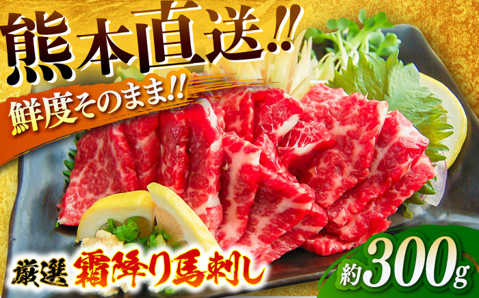厳選霜降り馬刺し 約300g / 馬肉 サシ ばさし 霜降り 熊本県 特産品【有限会社菊陽食肉センター】 [BHAC003]