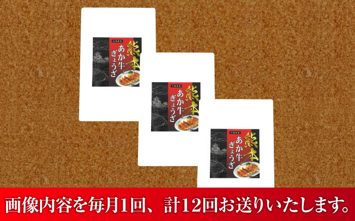 【全12回定期便】熊本和牛あか牛ぎょうざセット(60個入り) / 菊陽町 あかうし 熊本県 肉 にく niku ブランド 旨み【有限会社　三協畜産】 [BHAS053]