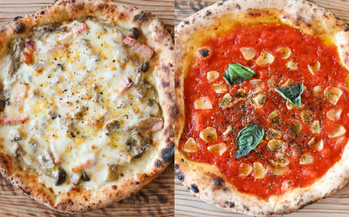 【 ナポリピッツァ 専門店 が作る 薪窯焼き 冷凍 ピッツァ セット 】 フンギ × 2枚、マリナーラ × 1枚 合計3枚 計約930g 【堀川ピッツァ】 [BHBV009]