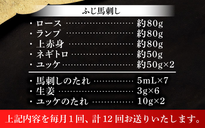 【全12回定期便】「本場・熊本の味」 上級赤身3種とユッケネギトロの詰め合わせ 3892【株式会社フジチク】 [BHAD071]