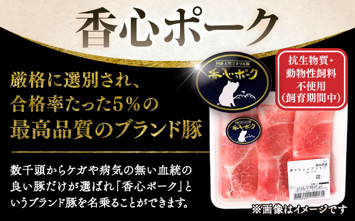 【香心ポーク】しゃぶ用 豚肉モモ (計約1kg)【有限会社コーシン】 [BHAH006]