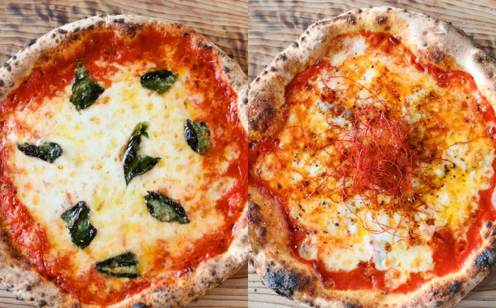 【 ナポリピッツァ専門店 が作る 薪窯焼き 冷凍 ピッツァ セット 】 王道 マルゲリータ ×2枚、おつまみに最適！ ピリ辛 ディアボラ ×1枚【堀川ピッツァ】 [BHBV014]