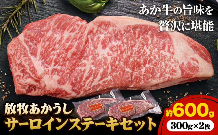 阿蘇うぶやま村の放牧あか牛サーロインステーキ 600g あか牛 ステーキ肉 300g 2枚 サーロイン ステーキ くまもとあか牛 赤身 和牛 牛肉 牛 国産 あか牛 焼肉正 人気 ギフト 贈り物 お中元 お歳暮 贈答 熊本 阿蘇 産山村 《60日以内に出荷(土日祝除く)》【配送不可地域あり】