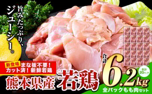 鶏肉 小分け 鶏肉 もも モモ カット済 若鶏3.1kg2セット 《7-14日以内に出荷予定(土日祝除く)》