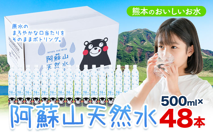 水 熊本 の おいしい お水 阿蘇山 天然水 500ml × 48本 2ケース 丸富産業《30日以内に出荷予定(土日祝除く)》熊本県 産山村 水 天然水 みず 熊本 飲料 熊本県 ミネラルウォーター
