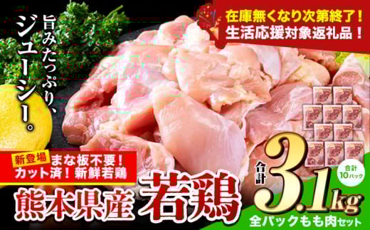 鶏肉 小分け 鶏肉 もも モモ カット済 若鶏3.1kg《7-14日以内に出荷予定(土日祝除く)》