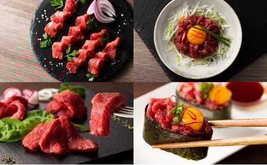 「熊本特産馬刺しと熊本黒毛和牛」フジチクオリジナル贅沢食べ比べセット《30日以内に出荷予定(土日祝除く)》