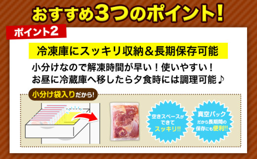 【3ヶ月定期便】鶏肉 小分け 鶏肉 もも モモ カット済 若鶏3.1kg《お申込み月の翌月から出荷開始》