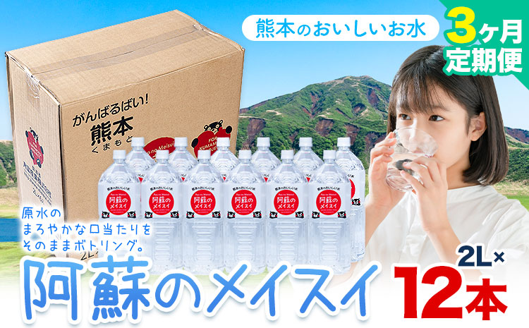 水 熊本 の おいしい お水 阿蘇のメイスイ阿蘇山 天然水 2L × 12本 2ケース 3ヶ月定期便 丸富産業《お申し込みの翌月から出荷開始》熊本県 産山村 水 天然水 みず 熊本 飲料 熊本県 ミネラルウォーター