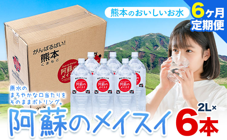 水 熊本 の おいしい お水 阿蘇のメイスイ 阿蘇山 天然水 2L × 6本 1ケース 6ヶ月定期便 丸富産業《お申し込みの翌月から出荷開始》熊本県 産山村 水 天然水 みず 熊本 飲料 熊本県 ミネラルウォーター