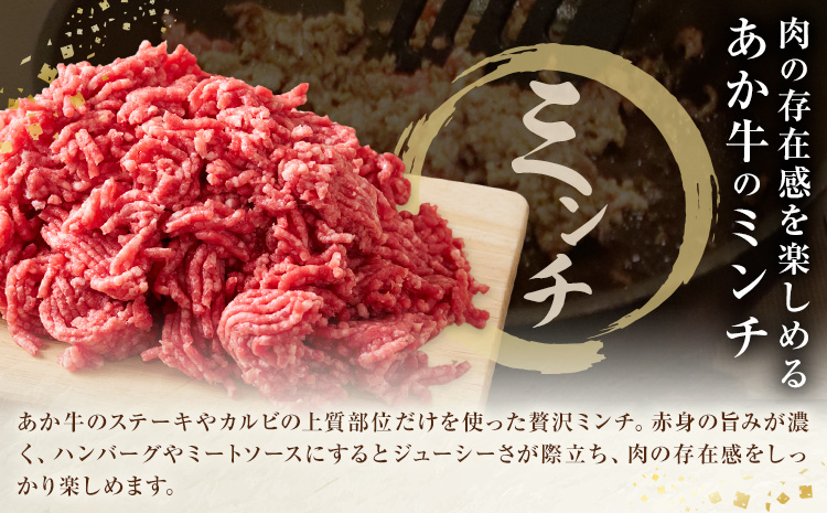 GI認証 くまもとあか牛 ミンチ 合計800g(200g×4パック) 民宿 山の里《60日以内に出荷予定(土日祝除く)》熊本県 産山村 あか牛 パック おかず 夕飯